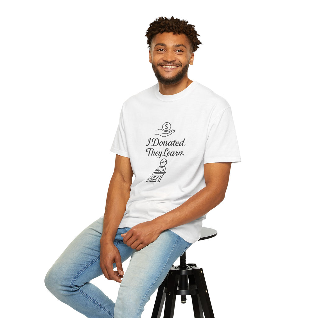 Charity Motivational T-Shirt - 'I Donated. They Learn.' - Perfect Gift for Education Supporters, Fundraisers, Nonprofit Events, [...]
