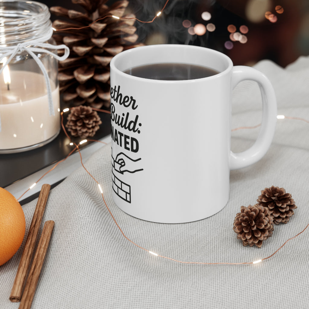 Donation Appreciation Mug, 11oz Coffee Cup, Together We Build, Inspirational Gift, Charity Fundraising Mug, Volunteer Coffee Mug
