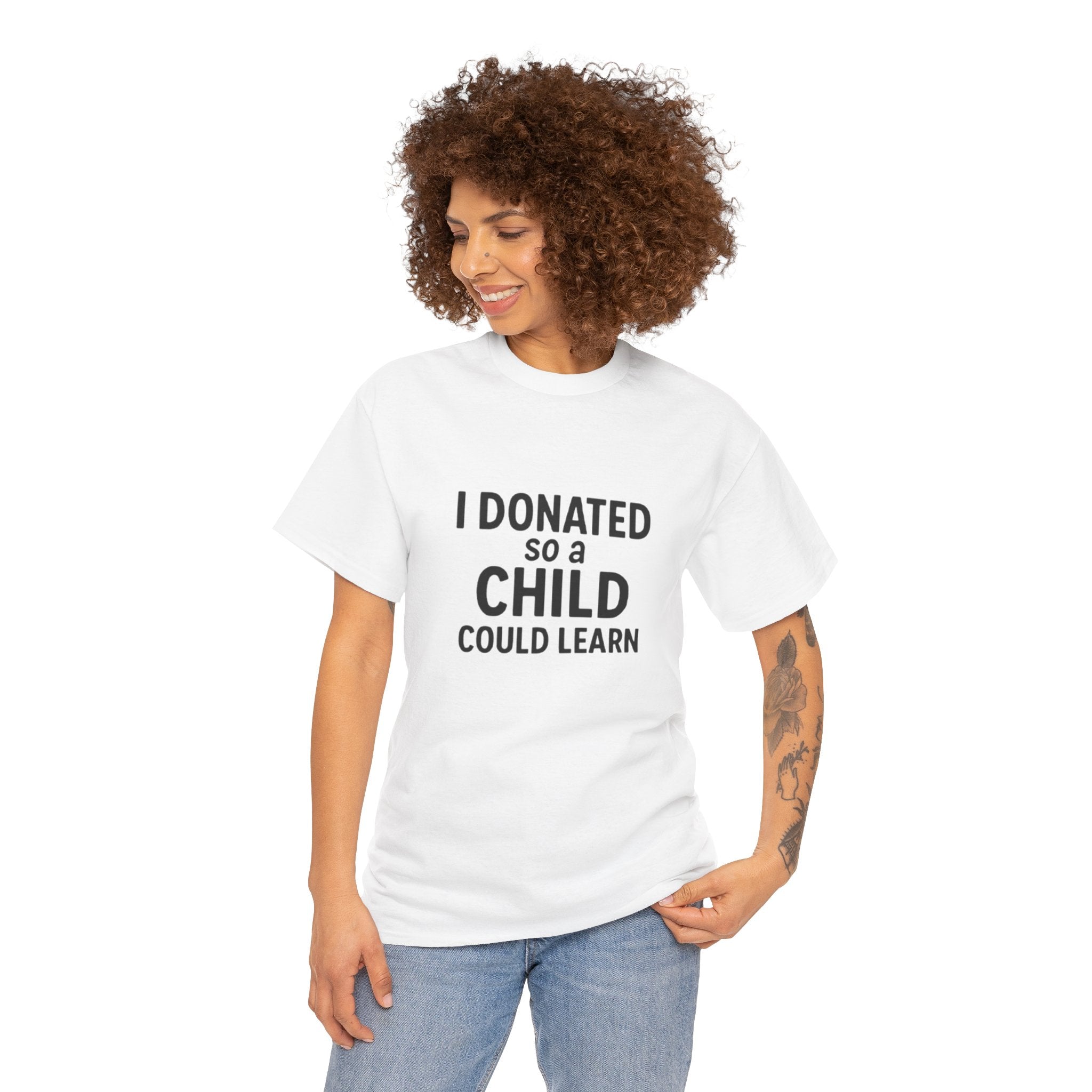 Unisex Heavy Cotton Tee - 'I Donated So a Child Could Learn' - Charity Awareness Shirt, Gift for Educators, Fundraiser Tee, Casual [...]