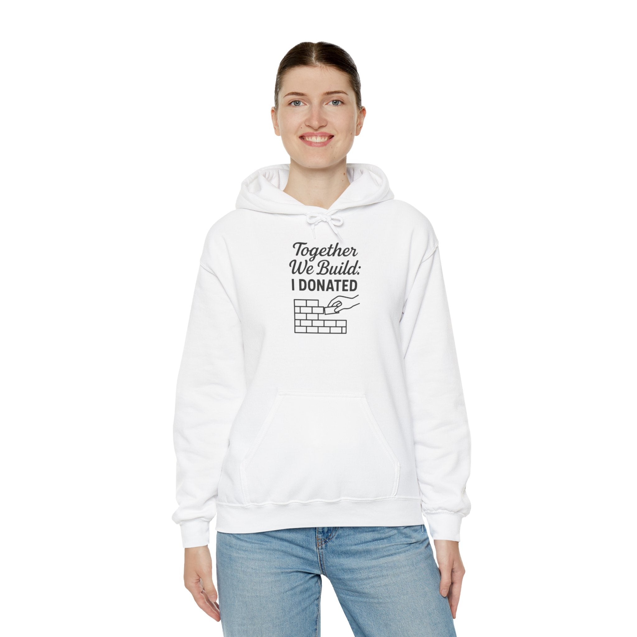Donated Building Together Hoodie - Unisex Sweatshirt for Community Support, Gift for Volunteers, Charity Event Apparel, Fundraiser [...]