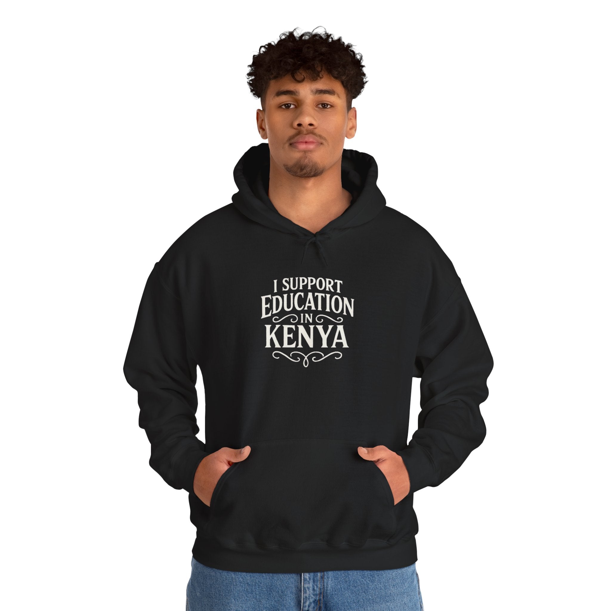 Support Education in Kenya Hoodie | Unisex Sweatshirt, Charitable Gift, Educational Awareness, Unique Apparel, Kenya Pride