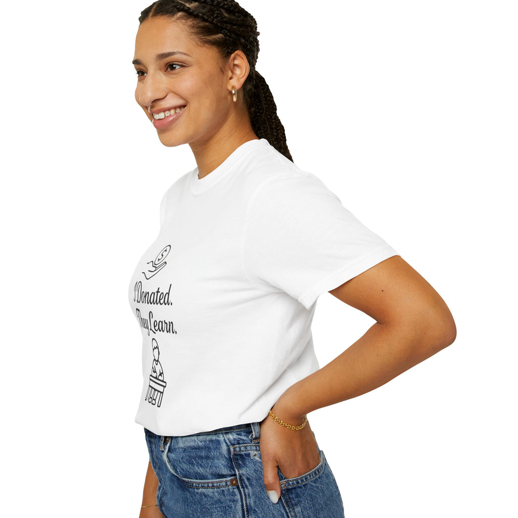 Charity Motivational T-Shirt - 'I Donated. They Learn.' - Perfect Gift for Education Supporters, Fundraisers, Nonprofit Events, [...]