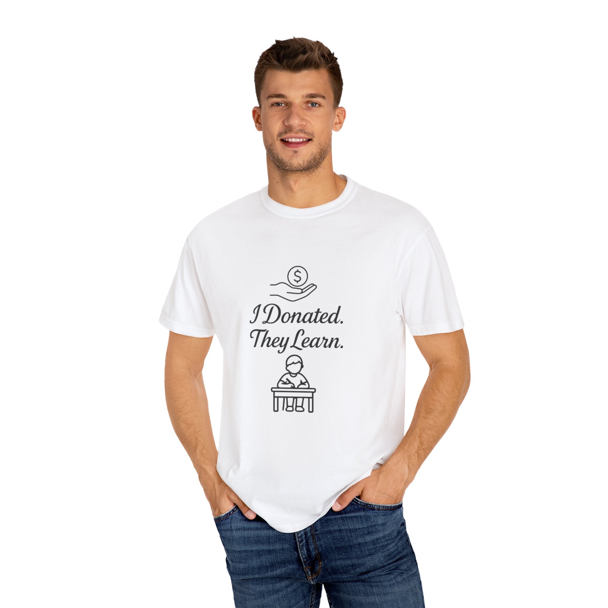 Charity Motivational T-Shirt - 'I Donated. They Learn.' - Perfect Gift for Education Supporters, Fundraisers, Nonprofit Events, [...]