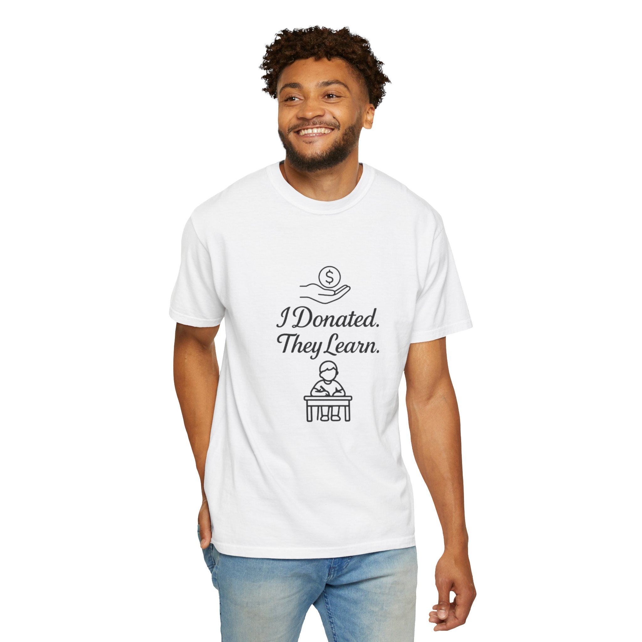 Charity Motivational T-Shirt - 'I Donated. They Learn.' - Perfect Gift for Education Supporters, Fundraisers, Nonprofit Events, [...]