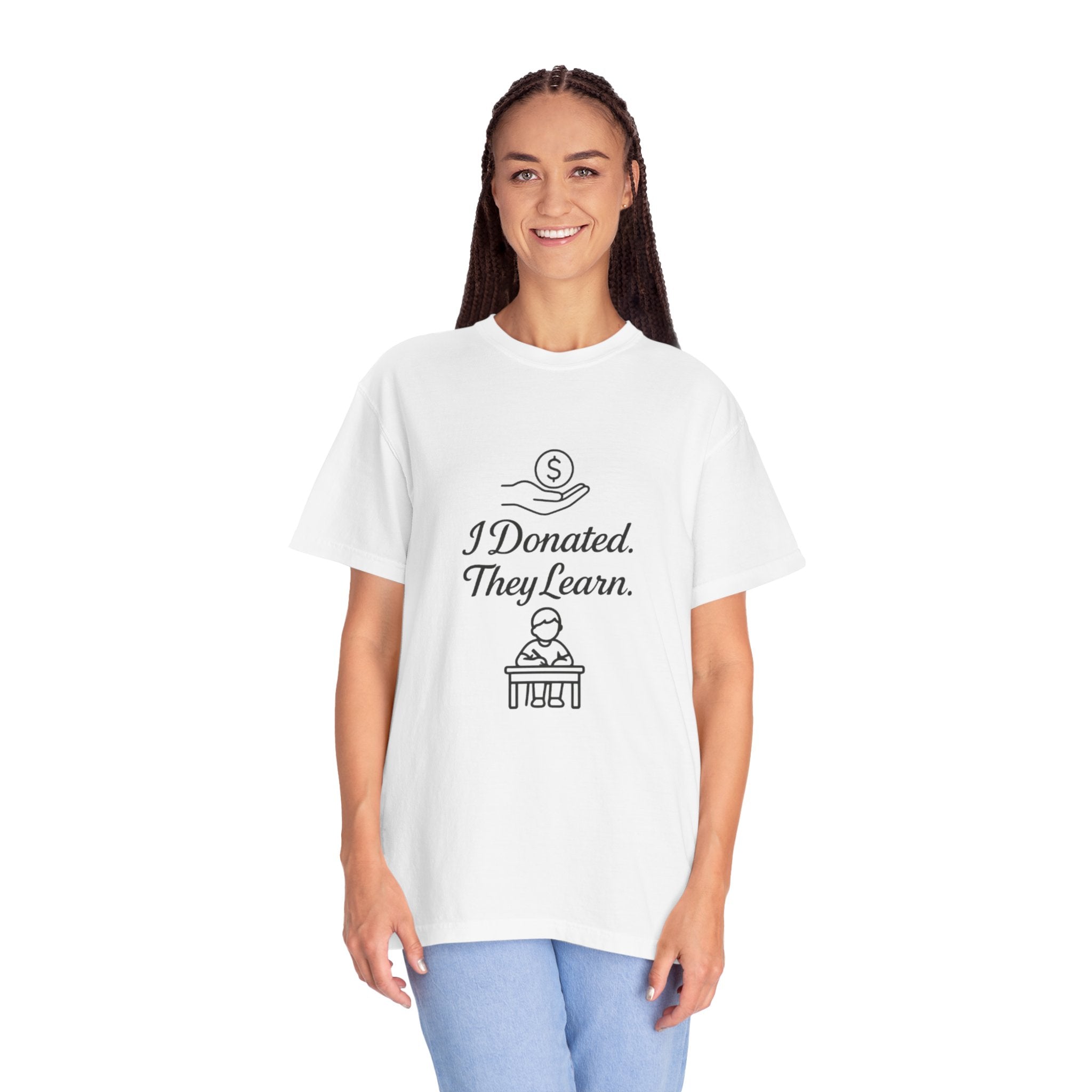 Charity Motivational T-Shirt - 'I Donated. They Learn.' - Perfect Gift for Education Supporters, Fundraisers, Nonprofit Events, [...]
