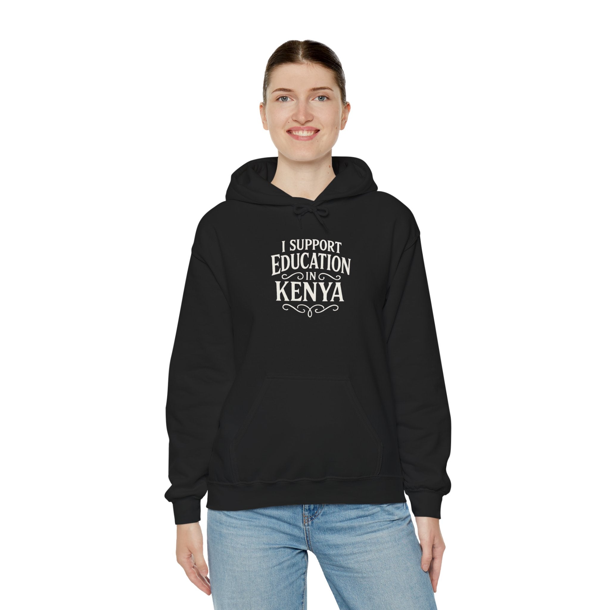 Support Education in Kenya Hoodie | Unisex Sweatshirt, Charitable Gift, Educational Awareness, Unique Apparel, Kenya Pride