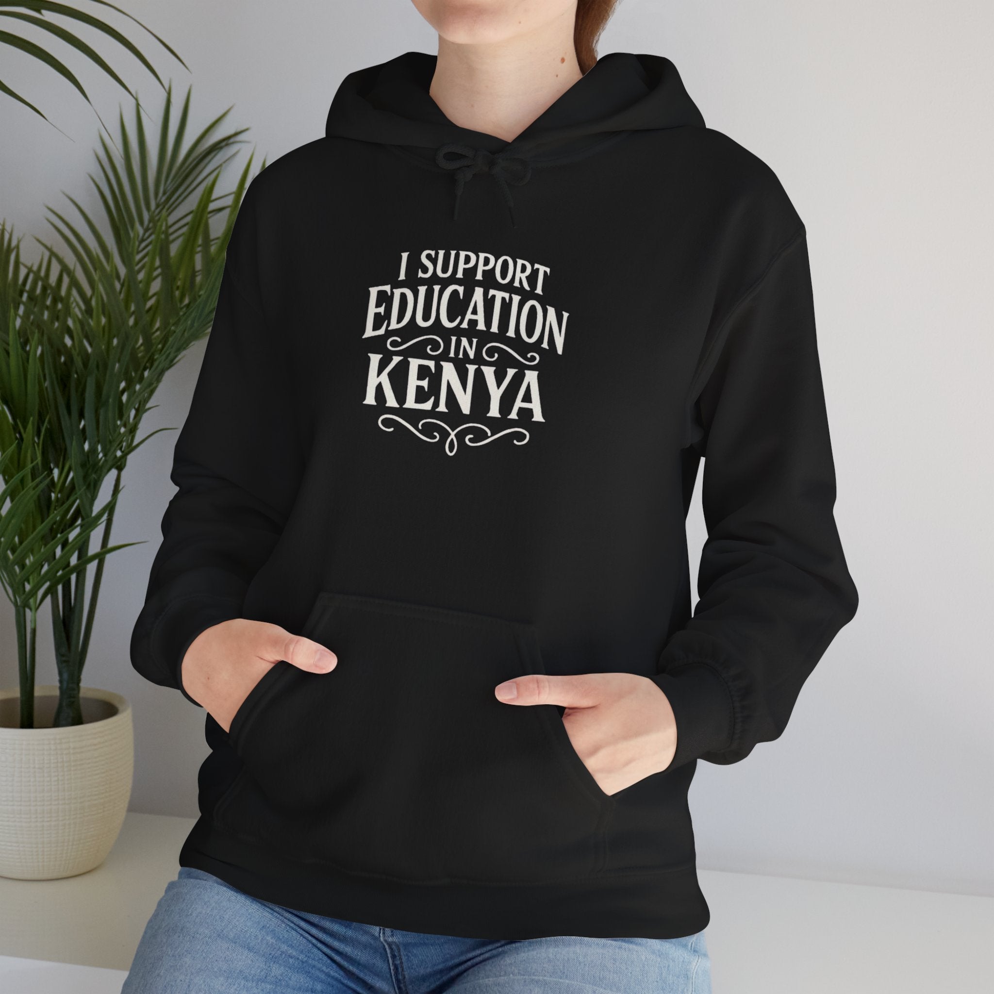 Support Education in Kenya Hoodie | Unisex Sweatshirt, Charitable Gift, Educational Awareness, Unique Apparel, Kenya Pride