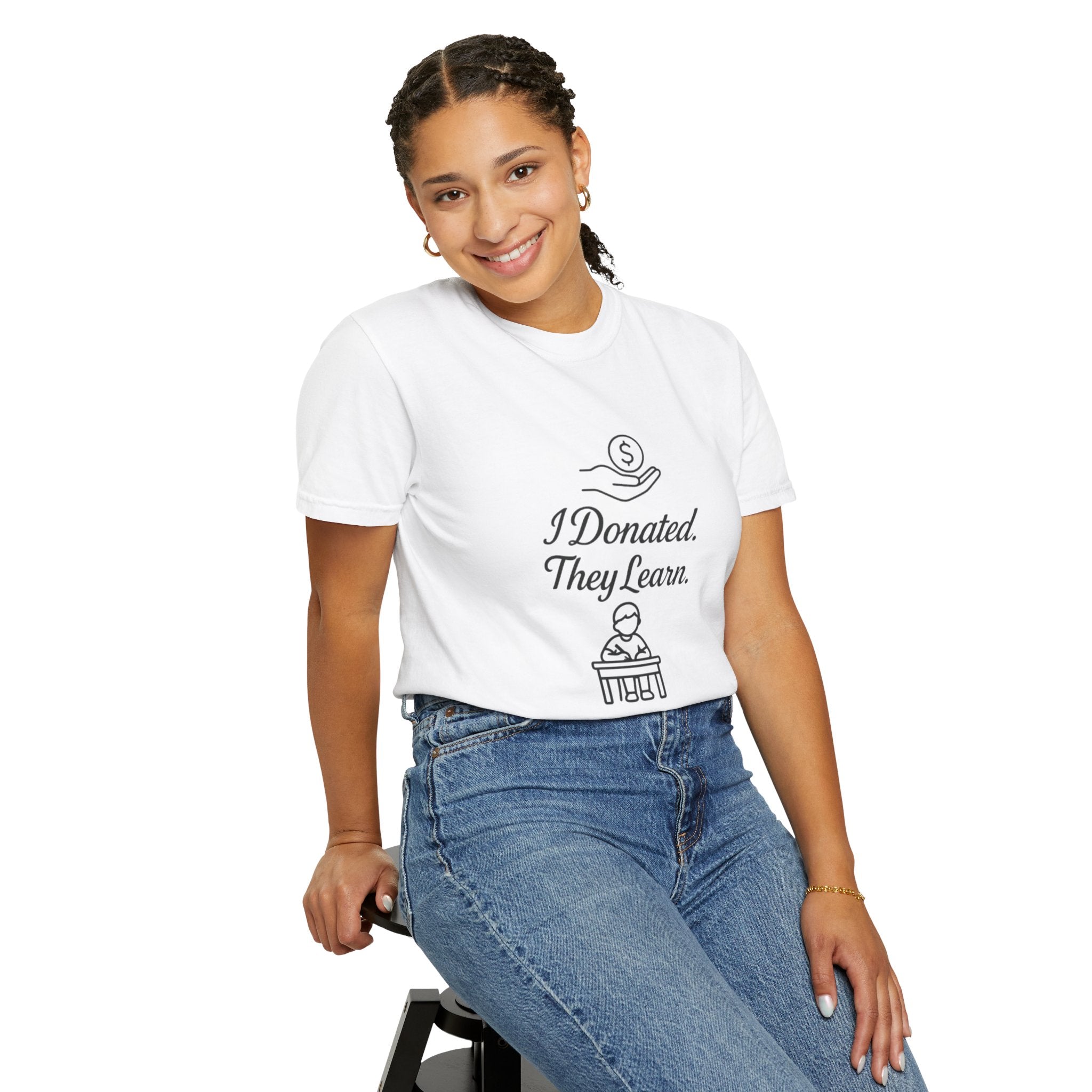 Charity Motivational T-Shirt - 'I Donated. They Learn.' - Perfect Gift for Education Supporters, Fundraisers, Nonprofit Events, [...]